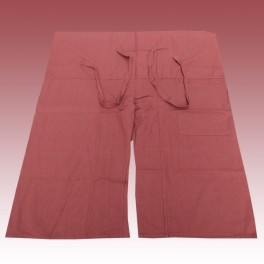 3/4 Thai Fischerhose - rotbraun - Baumwolle