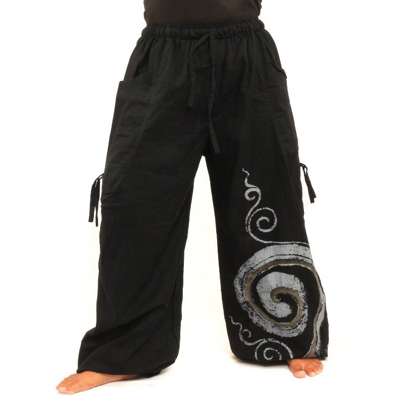 Thai hippie pants spiral pattern