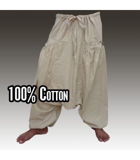 Aladdin pants with 2 deep side pockets, undyed