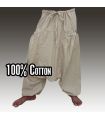 Harem pants with 2 deep side pockets, undyed