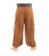 Harem pants for tying Spiral design in heavy cotton