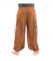 Harem pants for tying Spiral design in heavy cotton