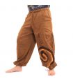 Harem pants for tying Spiral design in heavy cotton