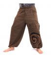 Sarouel à nouer Motif en spirale en coton lourd