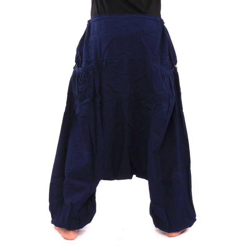 Aladdin pants with 2 deep side pockets, dark blue