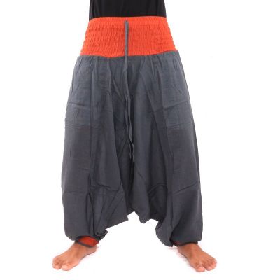 Aladinhose dunkles grau, orange