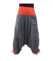 Aladinhose dunkles grau, orange
