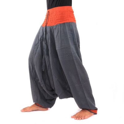 Aladinhose dunkles grau, orange