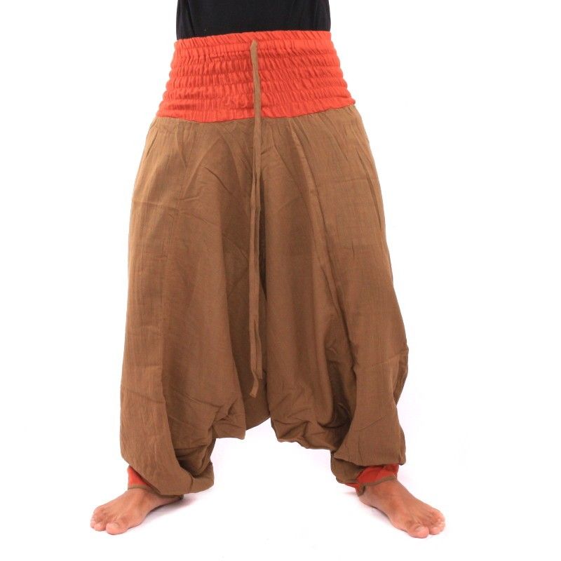 harem pants brown, orange