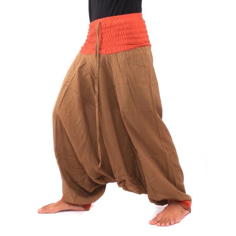 harem pants brown, orange