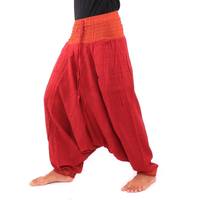 harem pants dark red