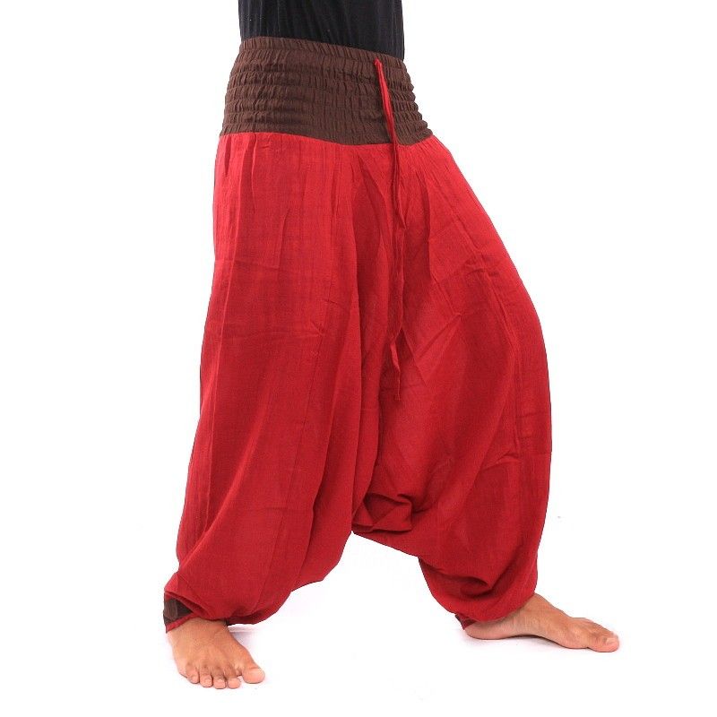 harem pants - red brown