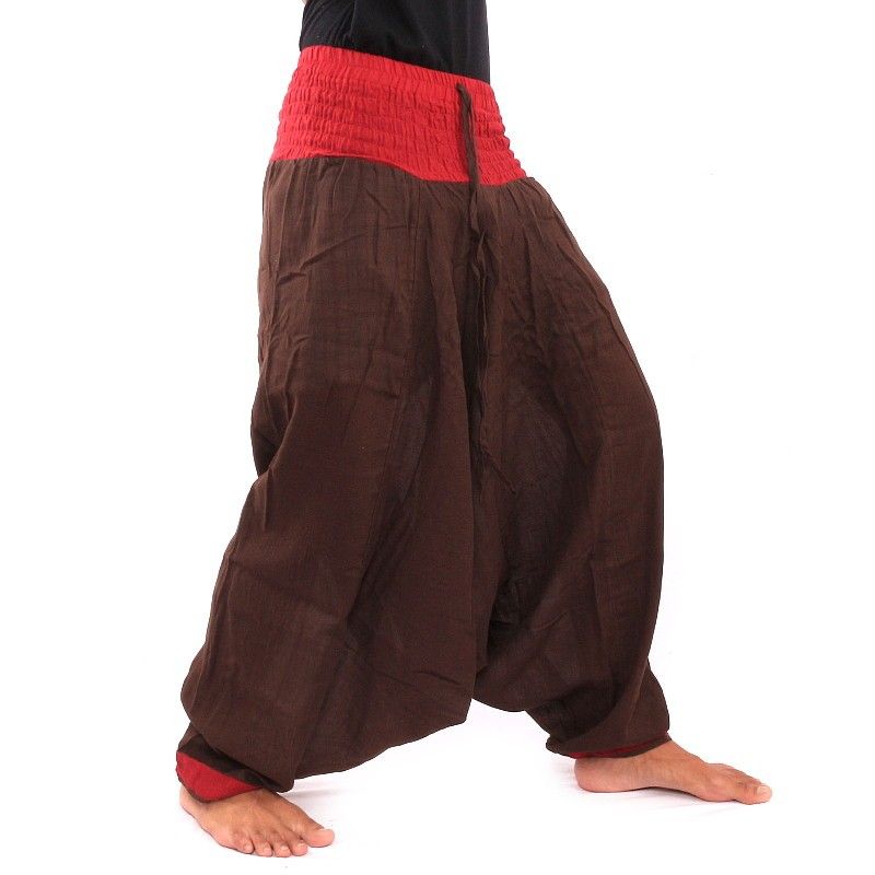 harem pants - dark brown
