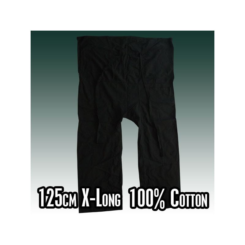 Pantalon de pêcheur thaïlandais noir - extra long