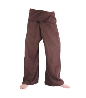 Fischerhose - braun- Extra Lang- Baumwoll Thai Fischerhose
