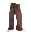 Pantalon de pêcheur - marron- Pantalon de pêcheur thaïlandais en coton extra long