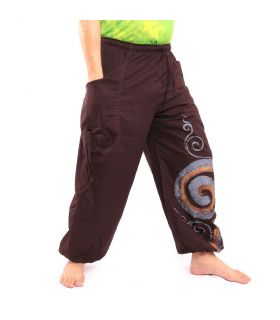 Thai hippie pants spiral pattern