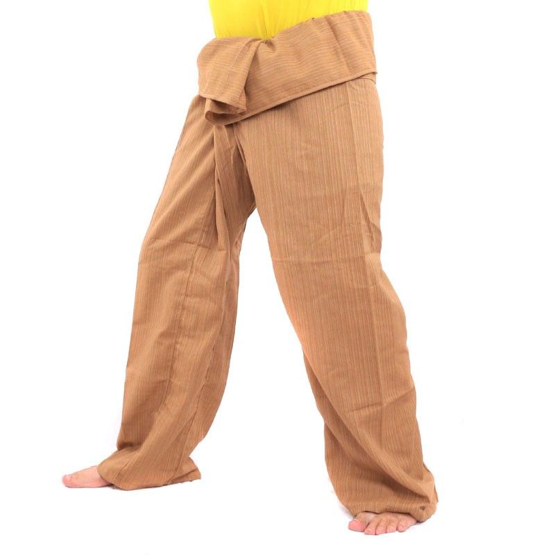 Thai Fischerhose   Cottonmix extra lang - hellbraun
