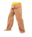 Thai Fischerhose   Cottonmix extra lang - hellbraun
