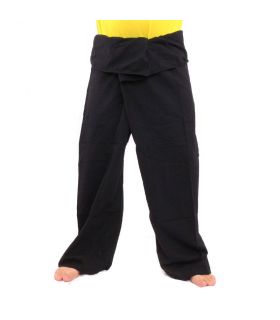 Pantalon de pêcheur thaïlandais noir - extra long