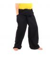 Pantalon de pêcheur thaïlandais noir - extra long