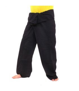 Pantalon de pêcheur thaïlandais noir - extra long