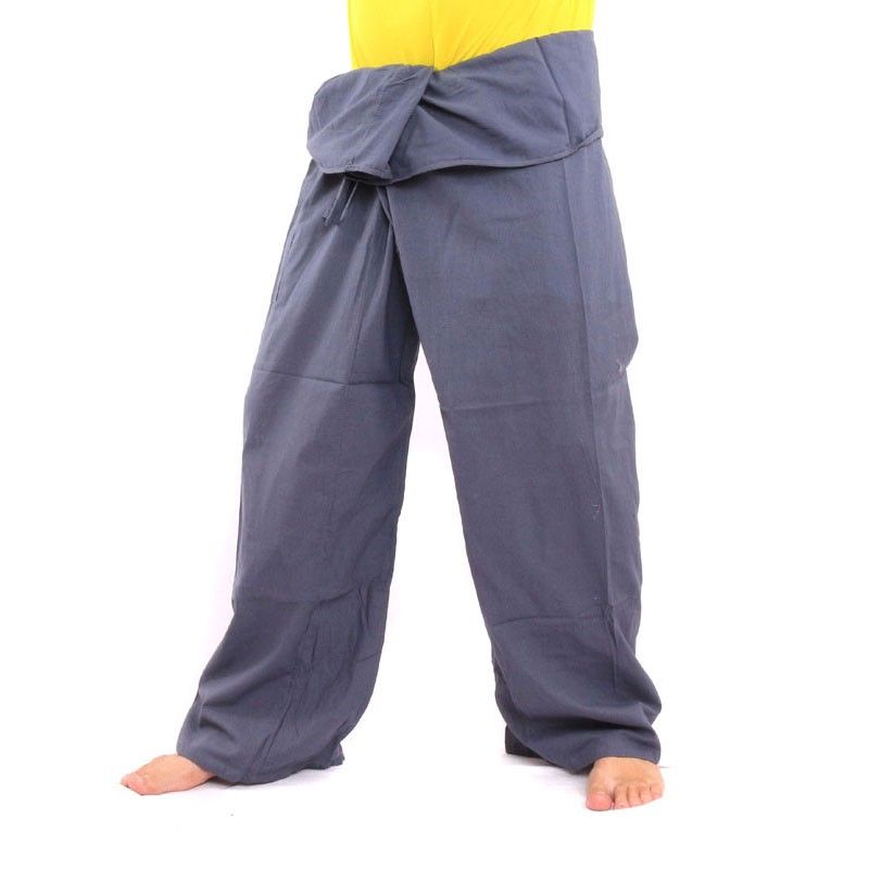 Thai fisherman pants - grey - extra long cotton