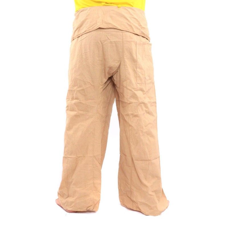 Thai Thai Fischerhose   - khaki- extra lang- Baumwolle