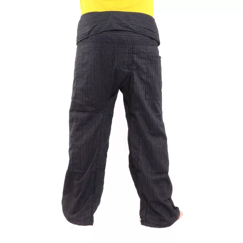 Thai fisherman pants Cottonmix extra long - black