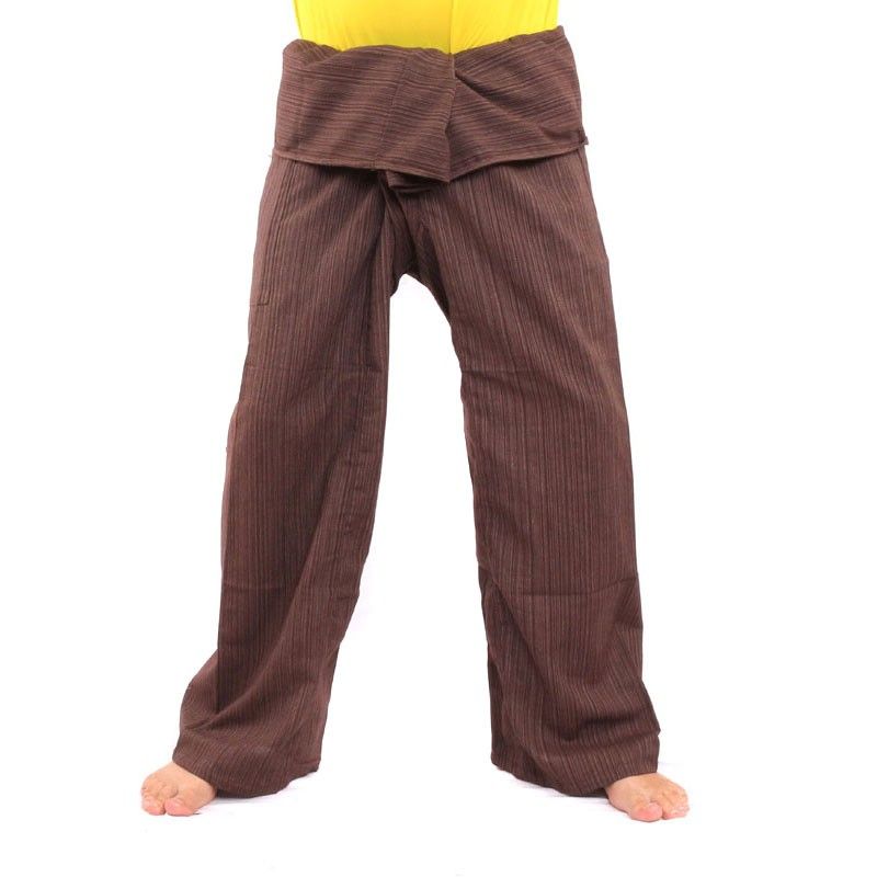 Pantalon Thai Fisherman Cottonmix extra long - marron
