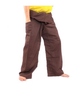 Thai Fischerhose   Cottonmix extra lang - braun