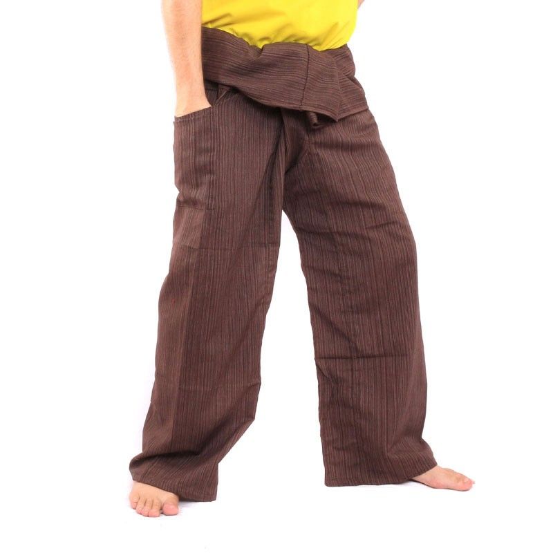 Pantalon Thai Fisherman Cottonmix extra long - marron