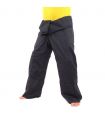 Pantalon de pêcheur thaïlandais Cottonmix extra long - noir