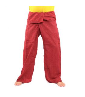 Pantalón de pescador tailandés Cottonmix extra largo - rojo