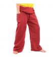 Pantalon de pêcheur thaïlandais Cottonmix extra long - rouge