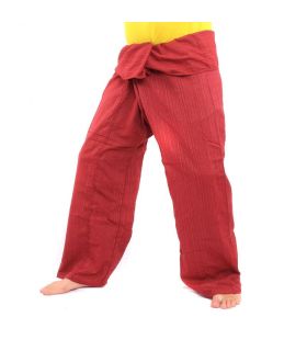 Pantalon de pêcheur thaïlandais Cottonmix extra long - rouge