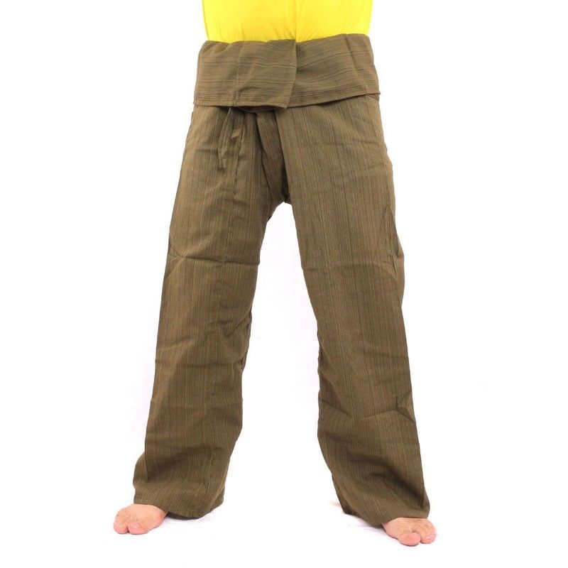 Pantalones de pescador tailandeses Cottonmix extra largo - verde