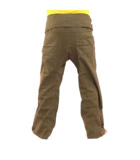 Pantalon de pêcheur thaïlandais Cottonmix extra long - vert