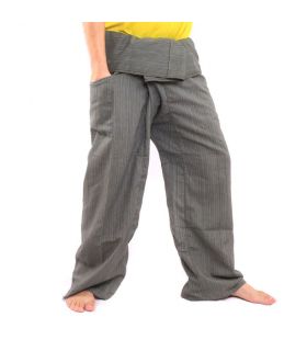 Thai Fischerhose   Cottonmix extra lang - grau