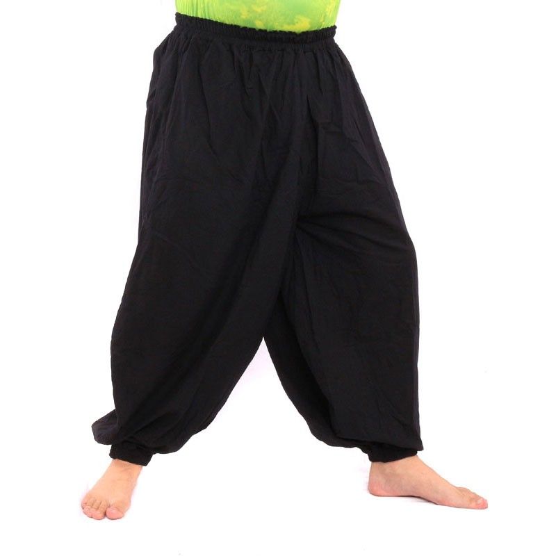 Harem pants Yoga cotton black