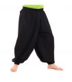 Pantalones de harén yoga algodón negro
