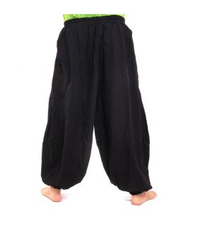 Harem pants yoga cotton black