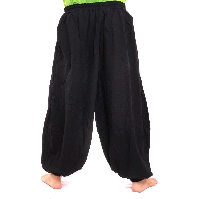 Harem pants Yoga cotton black