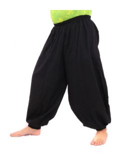 Haremshose Yoga Baumwolle schwarz