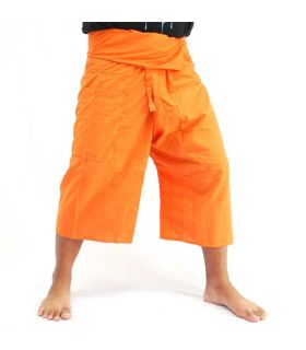 3/4 Thai Fisherman trousers viscose orange