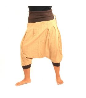 Aladinhose Damen und Herren mit 2 großen Taschen hinten khaki braun