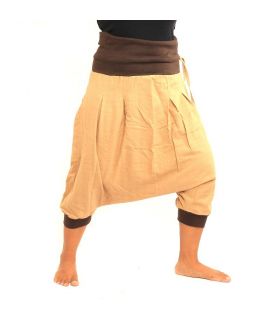 Aladinhose Damen und Herren mit 2 großen Taschen hinten khaki braun