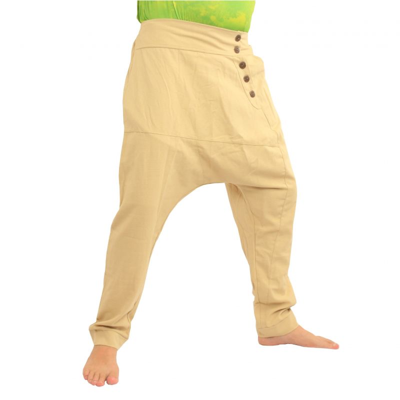 Haremshose Baumwolle khaki
