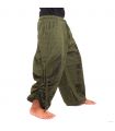 harem pants meditation pants Om Dharmachakra feet Buddhas cotton olive green