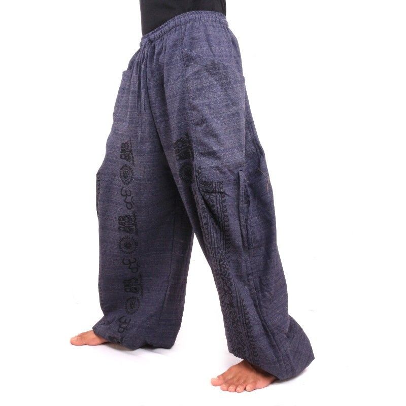 Thai Hippie pants for tying Ethno application Cottonmix